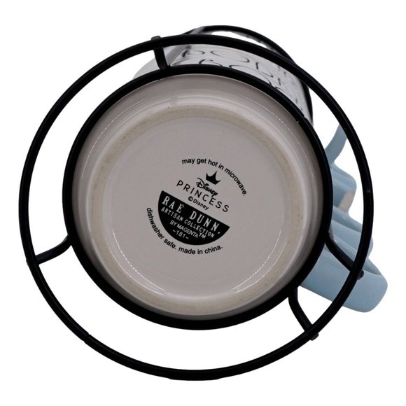 Rae Dunn Set of Four Stacking Coffee Mugs with Metal Rack (1 Broken Handle) - En - Picture 6 of 6